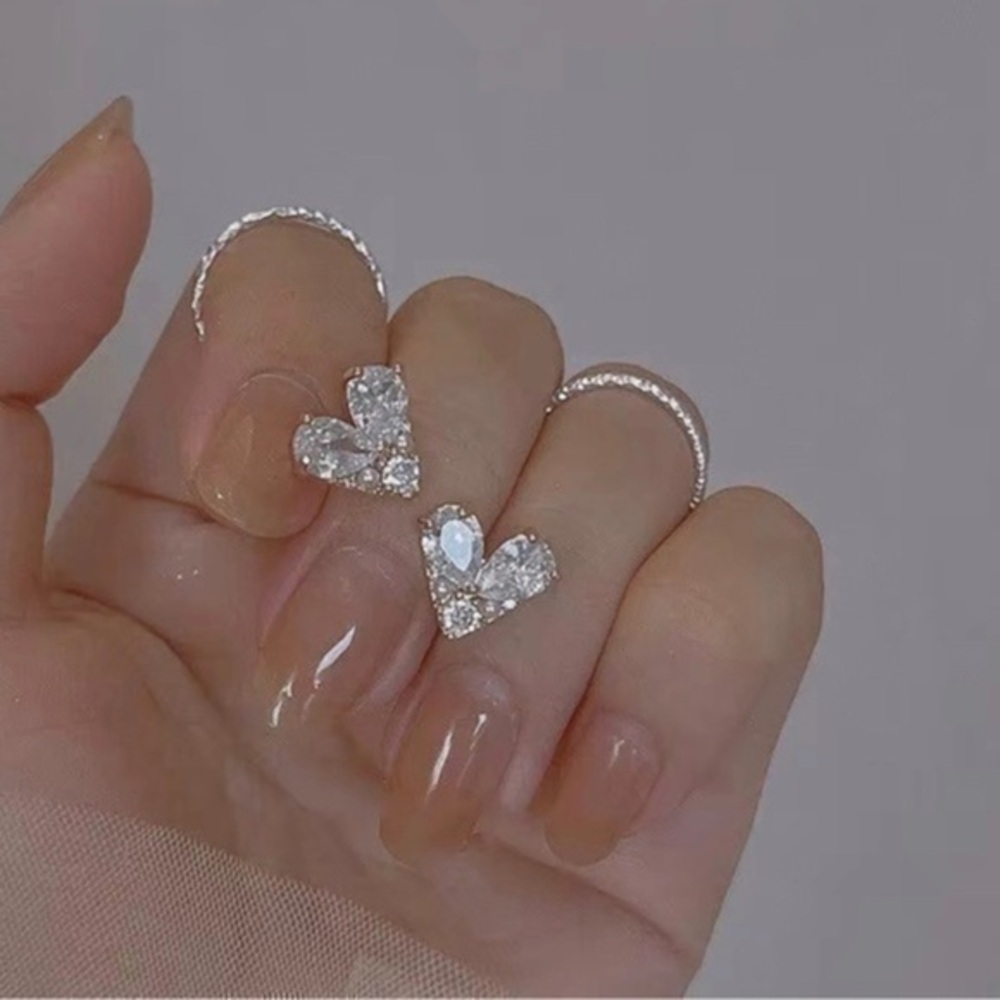 Heart Shaped Stud Earrings